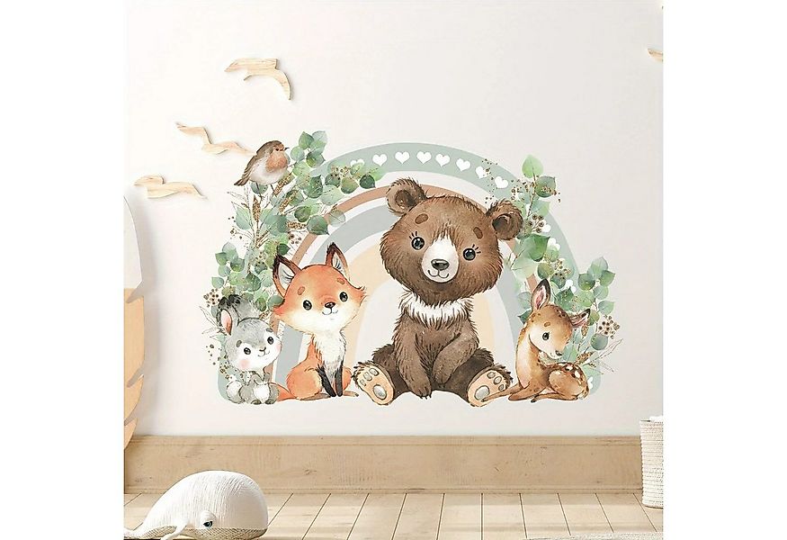 Montegoni Wandsticker Kinder Tier Wandsticker,Wandtattoo mit Waldtieren,Wan günstig online kaufen