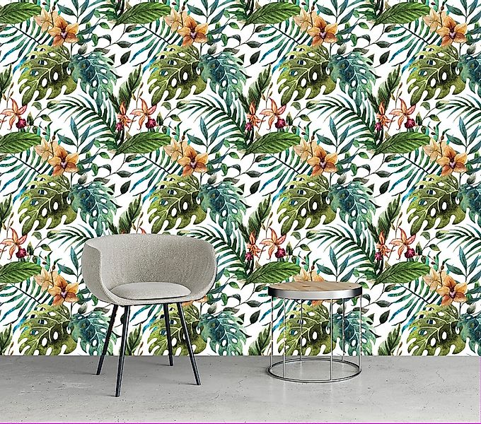 queence Vinyltapete »Tor«, bedruckt-Motiv-botanisch-floral-gemustert-natürl günstig online kaufen