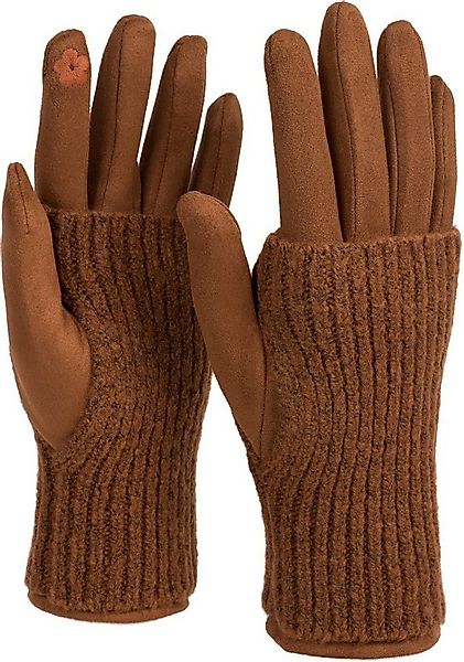 styleBREAKER Strickhandschuhe Touchscreen Stoff Handschuhe mit abnehmbarer günstig online kaufen