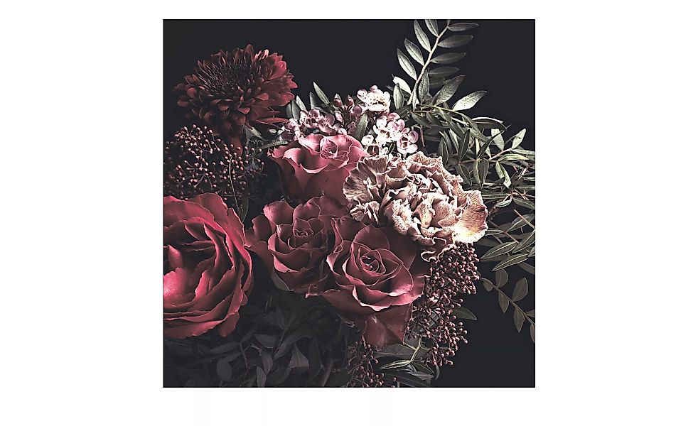 Glasbild 20x20 cm  Baroque Flowers VI - 20 cm - 20 cm - Sconto günstig online kaufen