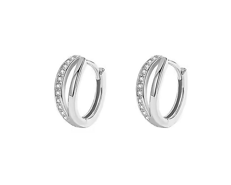 ELLAWIL Paar Creolen Ohrschmuck Damenohrringe Zirkonia Creole Ohrcreolen Gl günstig online kaufen