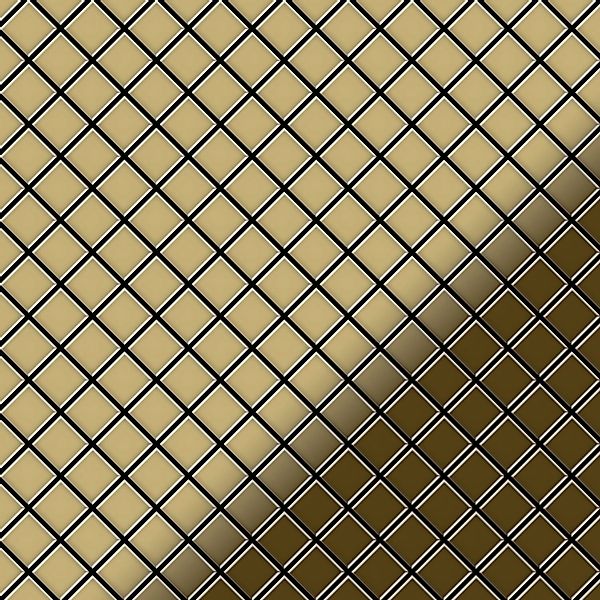 ALLOY Mosaik Fliese Massiv Metall Titan Hochglänzend Gold 1,6mm Stark Diamo günstig online kaufen