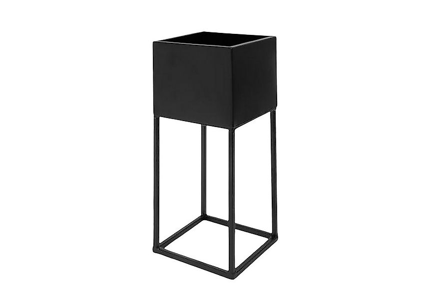 Spetebo Blumentopf Metall Blumentopf schwarz mit Gestell (Stück, 1 St., Pfl günstig online kaufen