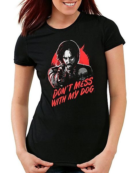 style3 T-Shirt Do Not Mess With My Dog john wick keanu reeves 2 3 4 5 6 blu günstig online kaufen