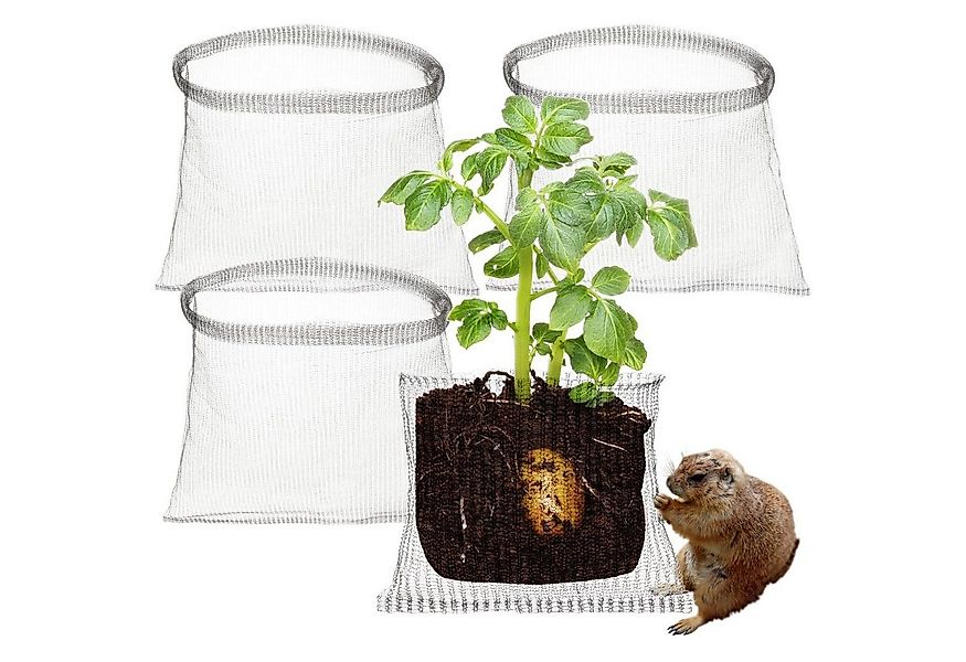 SEEZSSA Draht 4 Stück Wurzelschutz aus Edelstahl für Pflanzen, Körbe für Wü günstig online kaufen