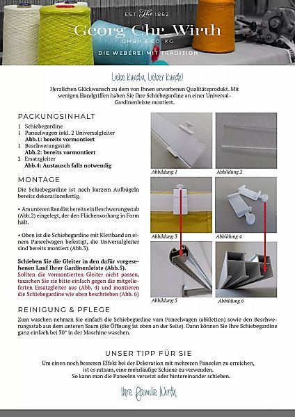 Wirth Schiebegardine Zirbello, Paneelwagen (1 St), günstig online kaufen