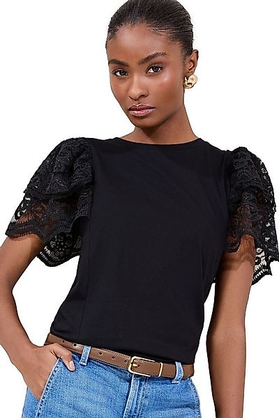 LIPSY T-Shirt Lipsy Spitzen-T-Shirt mit Flügelärmeln, Regular (1-tlg) günstig online kaufen