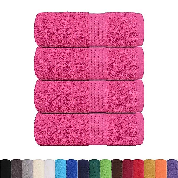 vidaXL Handtuch Seiftücher 4 Stk. Rosa günstig online kaufen