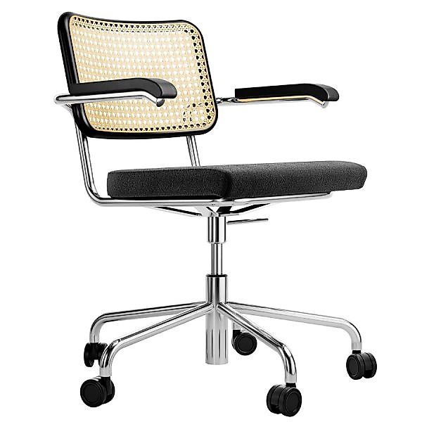 THONET Drehsessel S 64 SPVDR Atelier mit Armlehnen | Sitz gepolstert | Gest günstig online kaufen