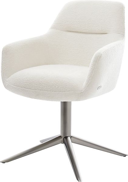 DELIFE Polsterstuhl Pejo-Flex, Fußkreuz Graphit Bouclé günstig online kaufen