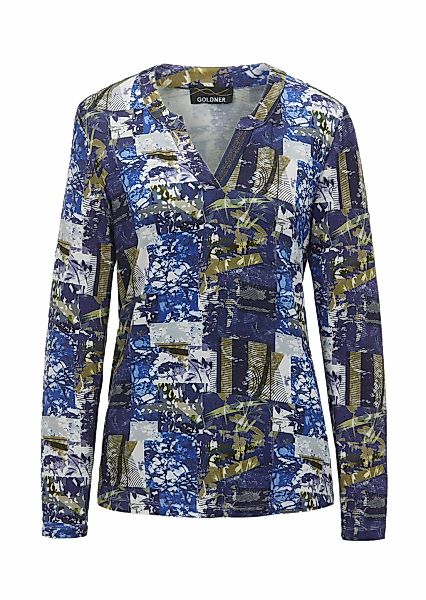 GOLDNER Print-Shirt "Tunikashirt mit Effektdruck" Effektgarn günstig online kaufen