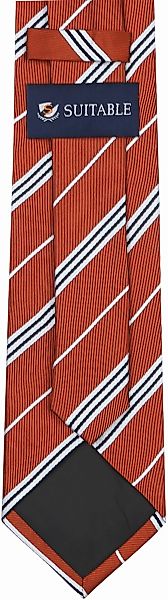Suitable Krawatte Seide Streif Rot - günstig online kaufen