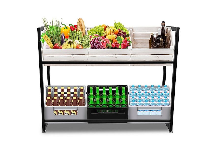 Clanmacy Standregal Getränkekistenregal Getränkeregal 105x32x85cm günstig online kaufen