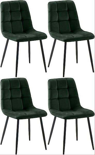 CLP Esszimmerstuhl Antibes (4er Set), Samtbezüge, günstig online kaufen