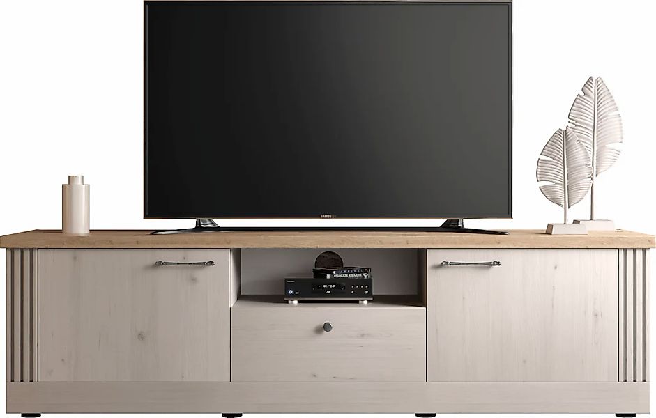 OTTO home Lowboard "Country Breite 211 cm, TV-Board 2 Türen u. 1 Schubkaste günstig online kaufen