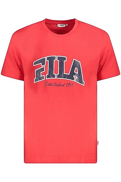 Fila T-Shirt Herren Kurzarm T-Shirt - Rot, Regular Fit mit günstig online kaufen