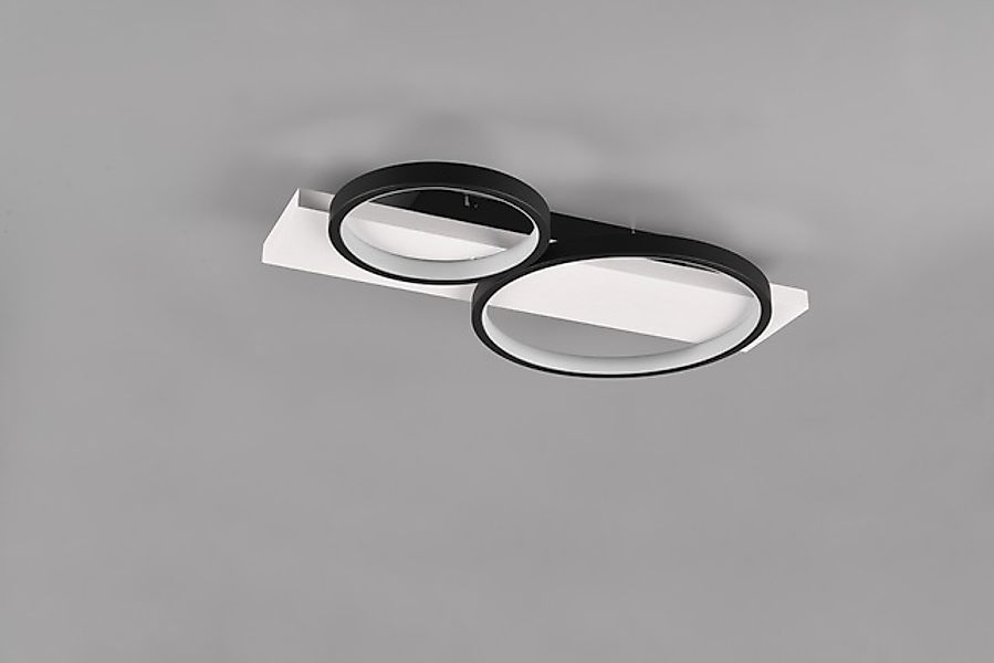 TRIO Leuchten LED Deckenleuchte »MEDERA, Deckenlampe LED Ringe mit Holz Dek günstig online kaufen