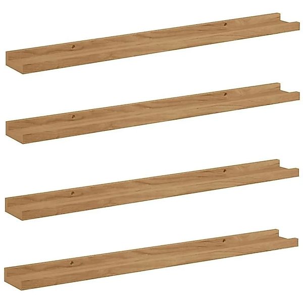 vidaXL Wandregal mit Regal 4 Stk Braun 80 x 9 x 3 cm Holzwerkstoff 42020018 günstig online kaufen