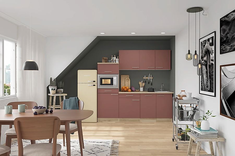 OPTIFIT Küche »Bella« Breite 210 cm, wahlweise mit E-Geräten günstig online kaufen