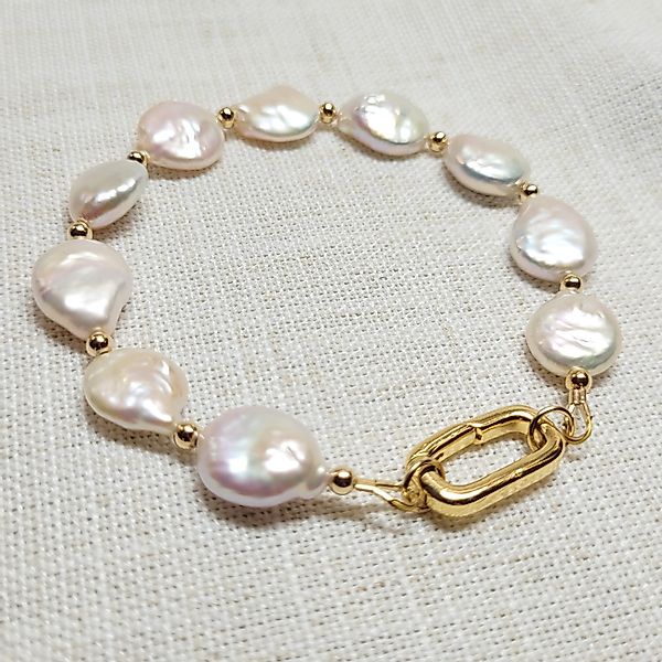 GOLDEN Perlenarmband Echte Münze Barockperlen Armband, günstig online kaufen