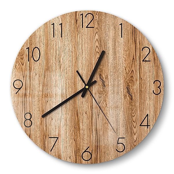 DEQORI Wanduhr 'Natürliche Holztexturen' (Glas Glasuhr günstig online kaufen