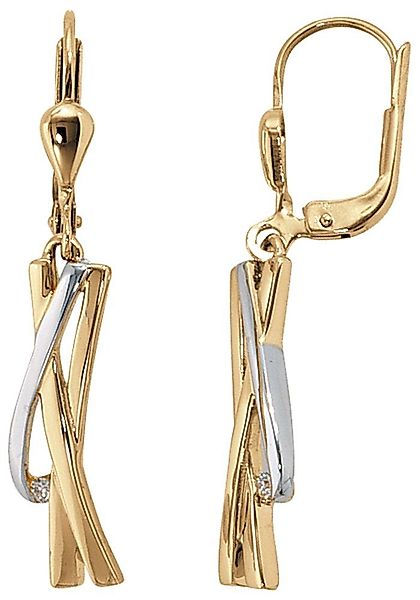 JOBO Paar Ohrhänger, 585 Gold bicolor günstig online kaufen