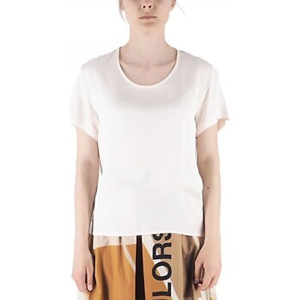 Ko Samui Tailors  T-Shirts & Poloshirts Cremefarbenes T-Shirt mit lockerer günstig online kaufen