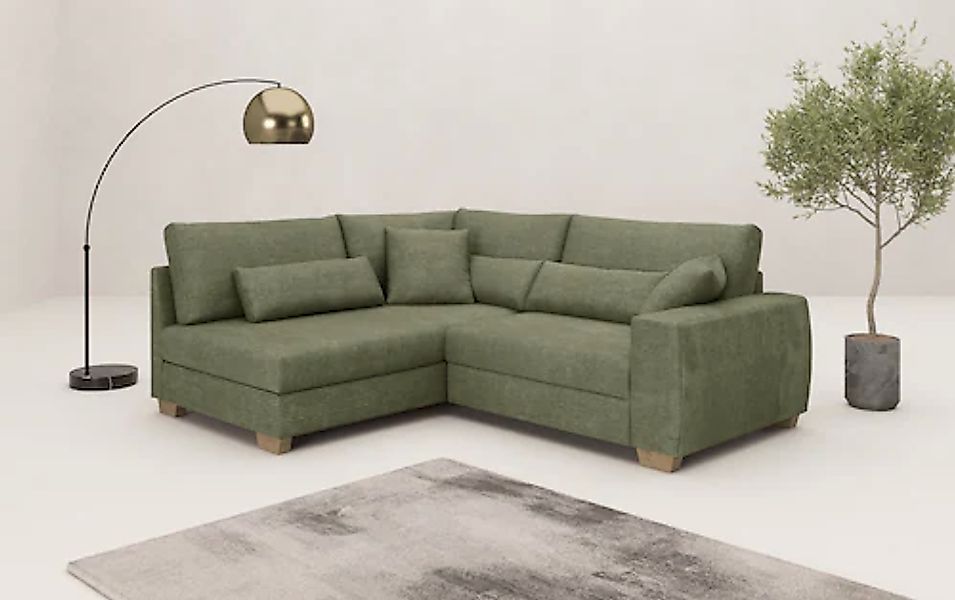 Mr. Couch Ecksofa »Helena L-Form«, Mit Federkern, wahlweise mit Bettfunktio günstig online kaufen