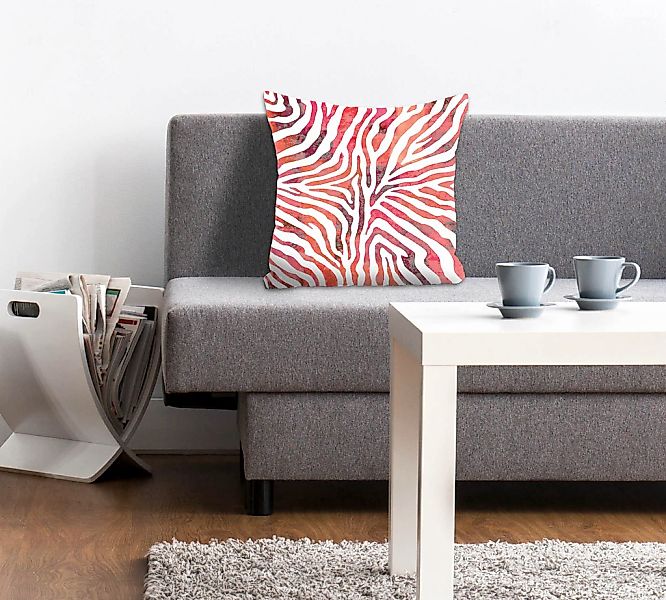 queence Dekokissen "Rene" Kissenhülle,Animalprint,Zebra-Design,Streifenmust günstig online kaufen