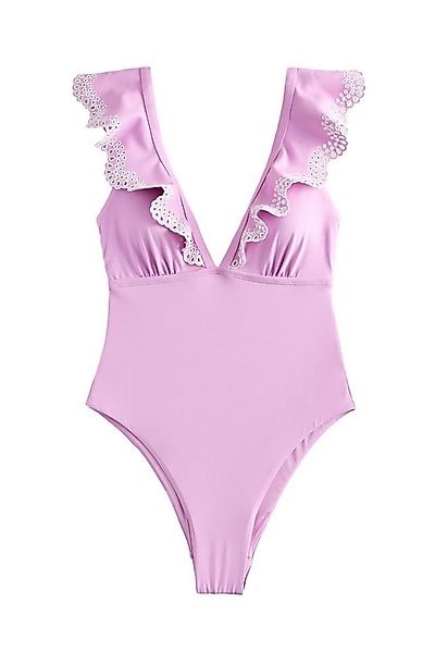 Next Badeanzug Gerüschter, bauchformender Badeanzug mit Stickerei (1-St) günstig online kaufen