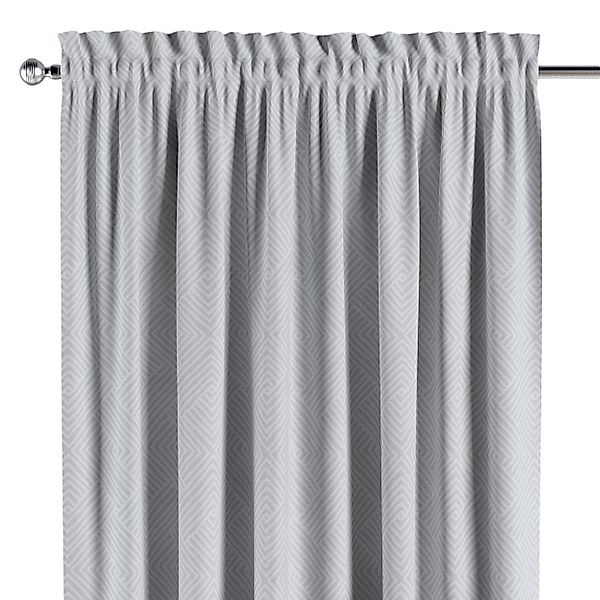 Vorhang mit Tunnel und Köpfchen, grau-weiß, Sunny (143-43) günstig online kaufen