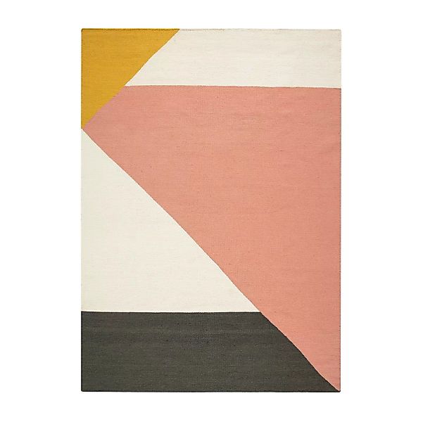 Stripes blocks Kelim Teppich rosa 170 x 240cm günstig online kaufen