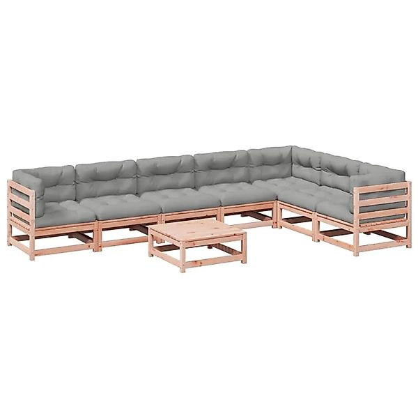 vidaXL 8-Tlg Garten-Sofagarnitur mit Kissen Massivholz Douglasie 3299480 günstig online kaufen