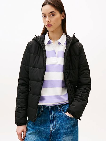 Tommy Jeans Steppjacke "TJW SLIM LW HOODED PADDED JACKET" mit Kapuze Kunstf günstig online kaufen