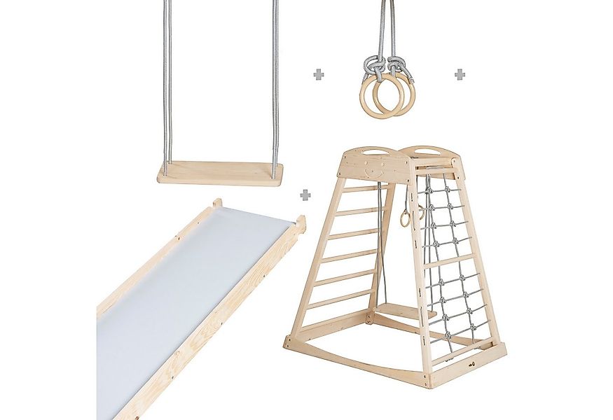 roba® Spielturm aus Holz - Indoor Klettergerüst für Kinder - Kletterturm, M günstig online kaufen