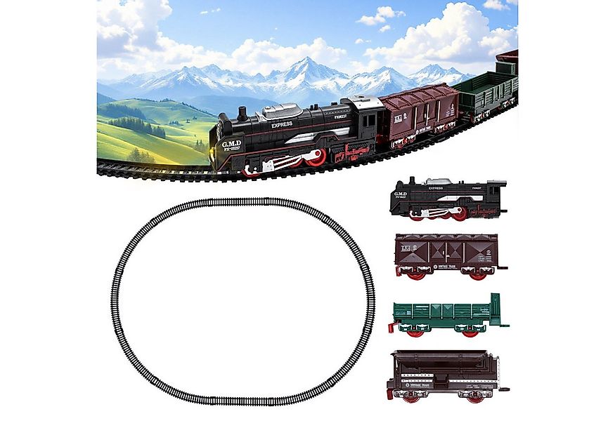 Spetebo Spielzeugeisenbahn-Set Elektrische Spielzeug Eisenbahn inklusive Sc günstig online kaufen