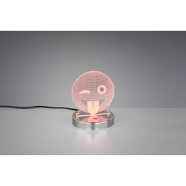 LED-Schreibtischlampe Smiley Chrom 1-flammig 3,2 W günstig online kaufen