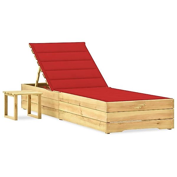 vidaXL Gartenliege Garten-Sonnenliege mit Tisch und günstig online kaufen