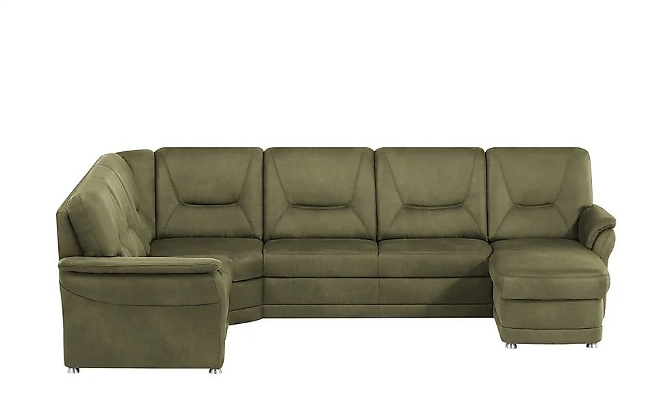 meinSofa Wohnlandschaft aus Mikrofaser Edda ¦ grün ¦ Maße (cm): B: 309 H: 9 günstig online kaufen