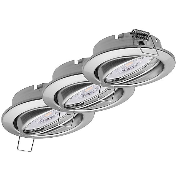 Oktaplex 3er Set Einbauspot Dijon Schwenkbar inkl. LED Modul Neutralweiß Ed günstig online kaufen