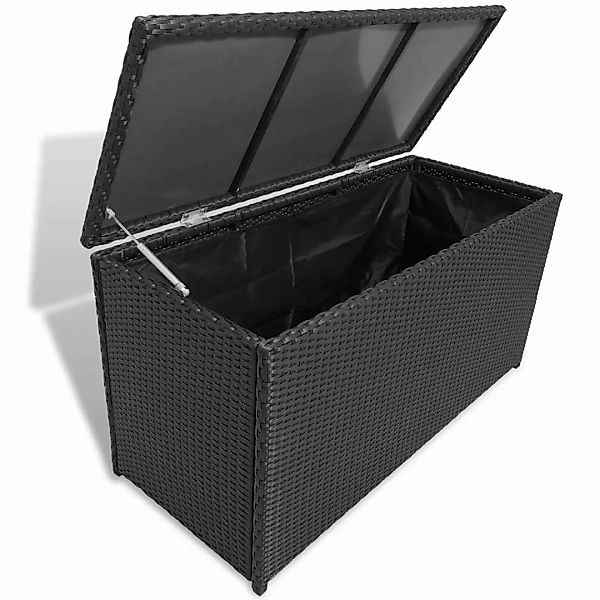 Garten-aufbewahrungsbox Schwarz 120x50x60 Cm Poly Rattan günstig online kaufen