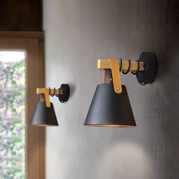 ZMH Wandleuchte Innen Schwarz Vintage Wandlampe günstig online kaufen