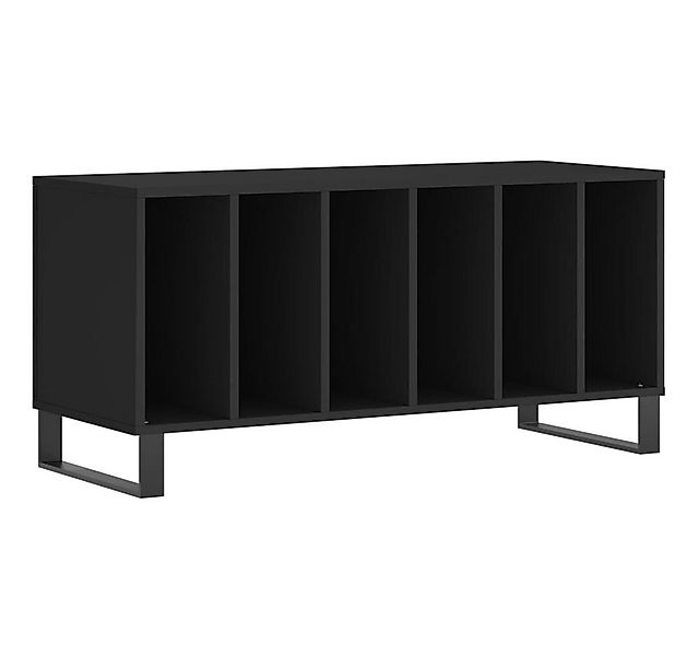 vidaXL Media-Regal Plattenschrank Schwarz 100x38x48 cm Holzwerkstoff, 1-tlg günstig online kaufen