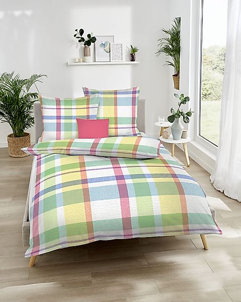 Kaeppel Bettwäsche Madras Karo, Seersucker, 2 günstig online kaufen
