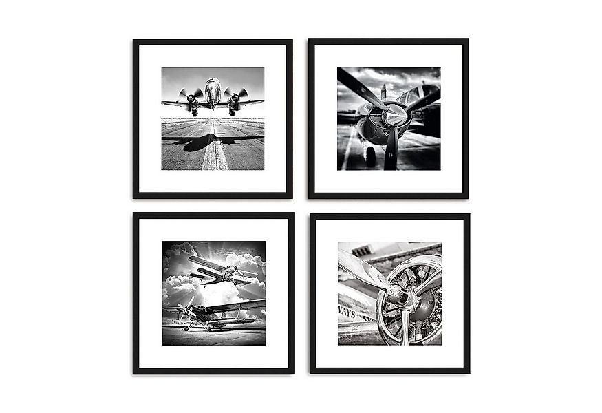 artissimo Bild mit Rahmen Design-Poster-Set mit Rahmen 4x30x30cm Bilder-Set günstig online kaufen