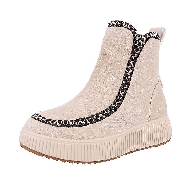 Ital-Design Damen Freizeit Plateaustiefelette (87214687) Flach Plateaustief günstig online kaufen
