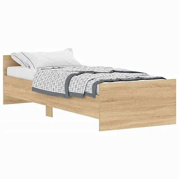 vidaXL Bettgestell Sonoma-Eiche 75x190 cm Holzwerkstoff Modell 11909632 günstig online kaufen