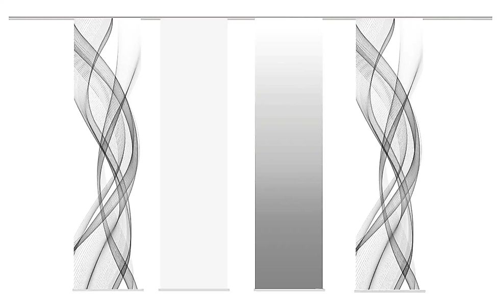 HOME WOHNIDEEN Schiebegardine "FERROLA" Klettband 4 Stk. tlg. HxB: 245x60, günstig online kaufen