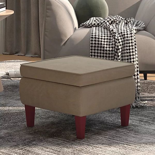 vidaXL Hocker Hocker mit Holzbeinen Hellgrau günstig online kaufen
