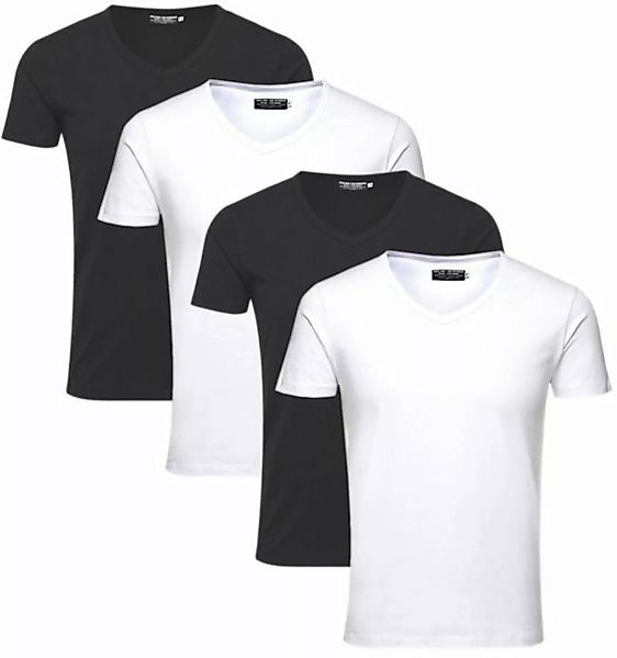 Jack & Jones T-Shirt (Spar Set, 4er-Pack) Basic Shirts, mit V-Ausschnitt günstig online kaufen